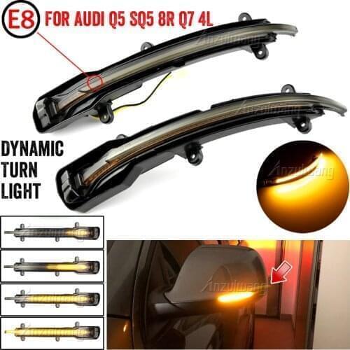 For Audi Q5 SQ5 8R Q7 4L Dynamic Blinker LED Turn Signal Side Mirror Lights Indicator 2010 2011 2012 2013 2016