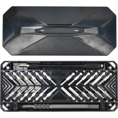 JM-8175 50 in 1 Accurate Screwdriver Kit Magnetic Repair Tool Set H4x28mm S2 Matte Chrome Deep Hole Bit