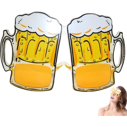 Yellow Beer Glasses HEN PARTY FANCY DRESS Happy Birthday Yellow Beer Funny Glasses Adults Kids Goggles Sunglasses Photo Props
