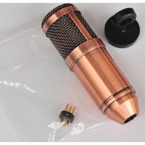 Gold Gray Brown Metal DIY Microphone Body Casing Mic Case Shell