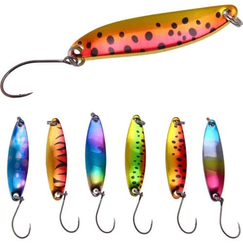 1 Pc Lure Bait Colored Copper Horseshoe Sequins VIB 3.5g Spoon Submerged Clever-mouth Bass Freshwater Sea Fishing Tackle