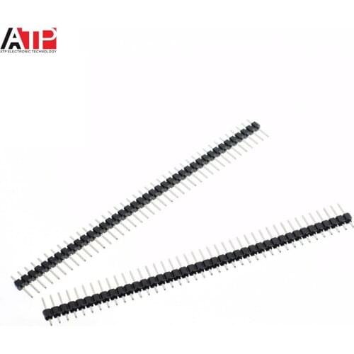 10PCS Great IT 40 Pin 1x40 Single Row Male 2.54 Breakable Pin Header Connector Strip for Arduino Black