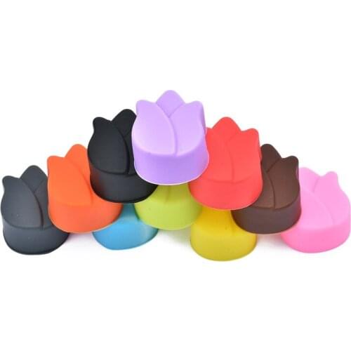 12 Pcs 3CM Silicone Cake Mould Baking Tools Lotus Muffin Cups Pudding Jelly Silicone Cake Mold Plate No Banana E074