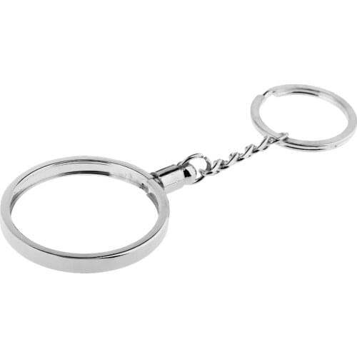 3PCS DIY Keychain Coin Collection Key Chain Keyring Pendant Charm Gift 40mm