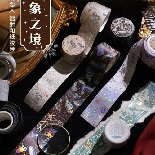 30mm*3m Starry Sky Universe Snow Gold Foil Paper Tape Japanese Masking Paper Scrapbook Diary Planner Art Crafts