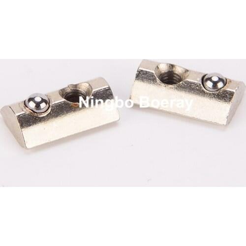 50pcs 20pcs CNC DIY M4 M5 M6 M8 Half Round Elasticity Spring Nut Block for 3030 Aluminium Profile Extrusion SLot 8mm