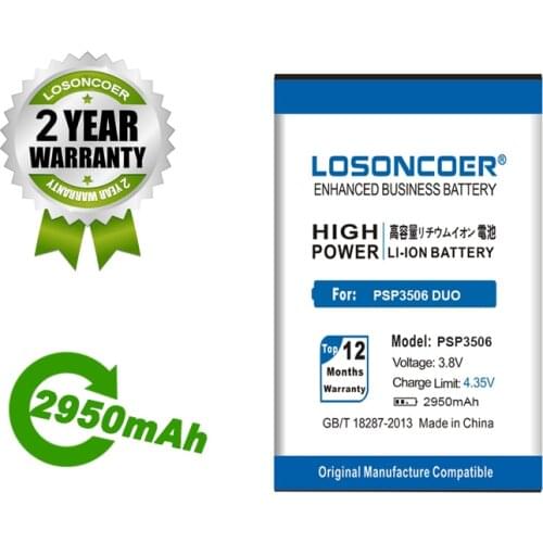 LOSONCOER Battery 2950mAh PSP3506 For Prestigio Wize M3 PSP3506 PSP 3506 DUO PSP3506DUO PSP3517 PSP 3517 Phone Battery