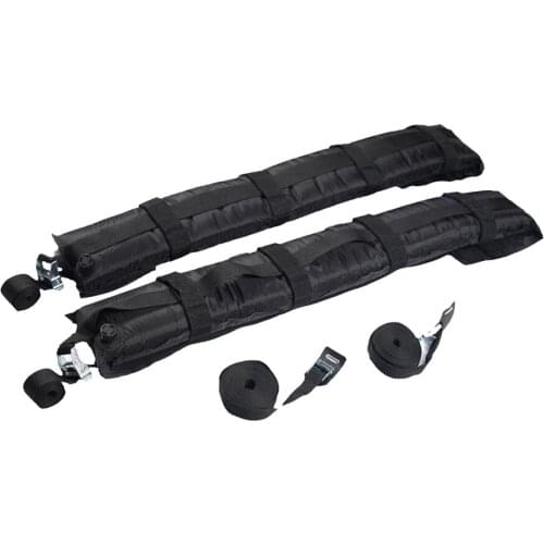 Pack of 2 Car Soft Roof Rack Travel Luggage Snowboard Carrier Bars Self Inflatable