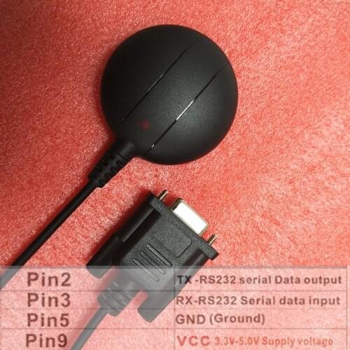 RS232 Level 4800 Baud rate cable 3m DB9 female connector RS-232 GPS receiver,waterproof, GPS Antenna receiver module