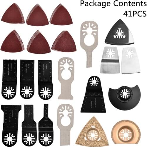41pcs Oscillating Multi Tool Saw Blades Accessories Kit For Fein For Renovator Power Tools Multi-function Fast Shipping