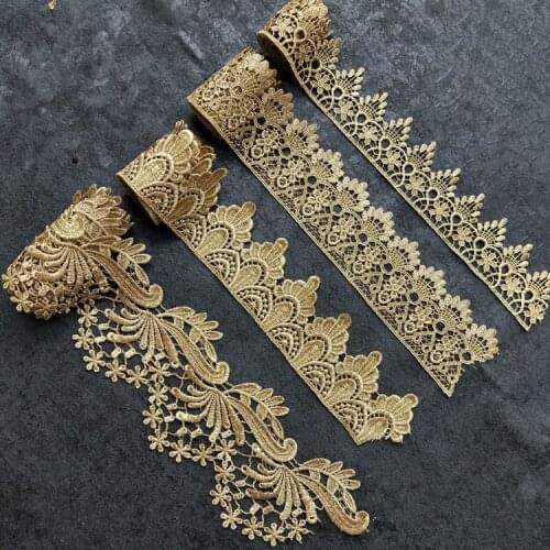 Lace cloth decoration golden water soluble lace accessories clothing embroidery DIY lace accessories wide