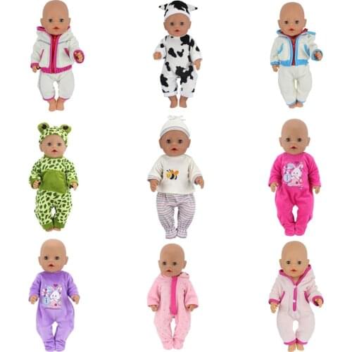 Doll Jump Suits Fit For 43cm Baby Doll Reborn Baby Dolls Clothes And 17 inch Doll Accessories
