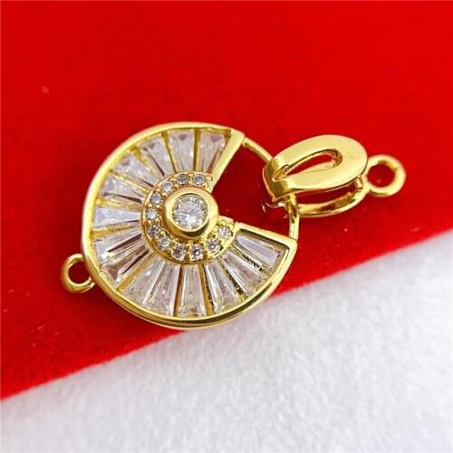 Wholesale DIY Natural Stones Beads Jewelry Making Accessories Silver/Gold/Rose Gold Metal Connector Clasps Findings
