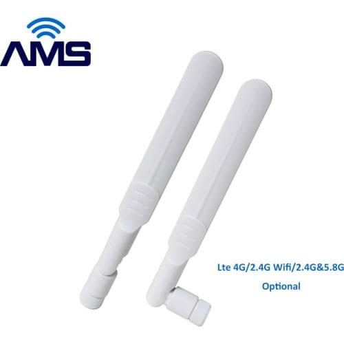 AMS Factory Wholesale Wide-Band Router WIFI Aerial 698-2700Mhz Folding SMA Male 5dBi Gsm Gprs Wifi Lte 4G Rubber Duck Antenna