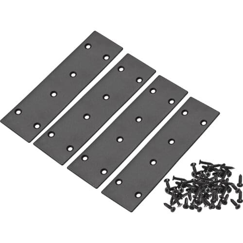 Uxcell Flat Straight Brace Repair Plate, 169 x 48 x 2mm Stainless Steel 4 Pcs