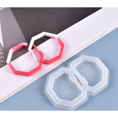 1 Piece Transparent Ear acupuncture diamond earrings Decorative Craft DIY epoxy resin molds for jewelry