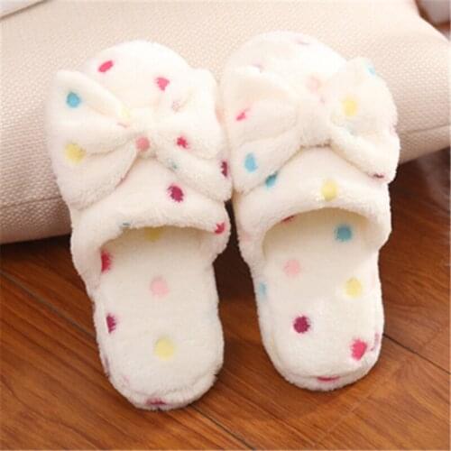 Chaussure Femme Home Slippers Flat Non-Slip Cotton Women Shoes Fashion Mixed Colors Indoor Slippers Casual Winter Ladies Shoe