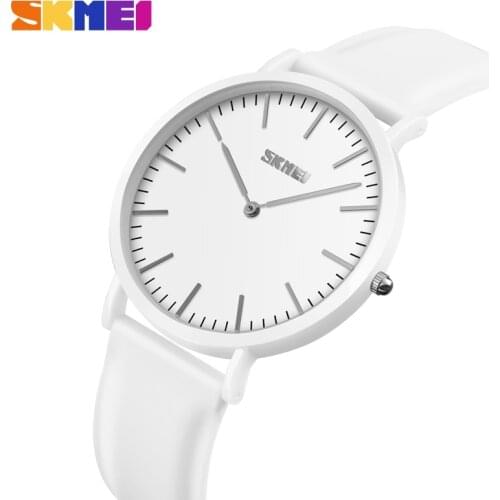 SKMEI Women Quartz Watch Luxury Brand Leather Strap Casual Fashion Couple Watch Clock 30M Waterproof relogio feminino 9179