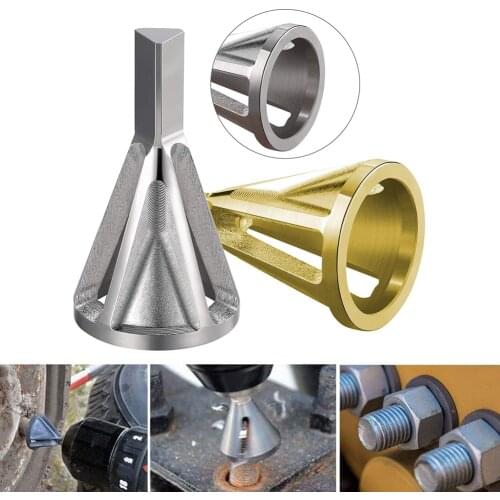 2pcs Deburring External Chamfer Tool Steel Remove Burr for High Strength Hardness Metal Drill Bit Removing Burr Tool Gold Silver