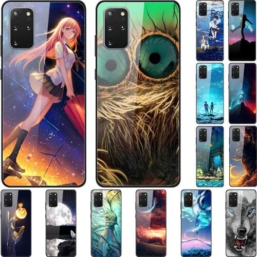 Glass Case For Samsung Galaxy S20 Plus Tempered Glass Case Phone Case Phone Shell Series 3
