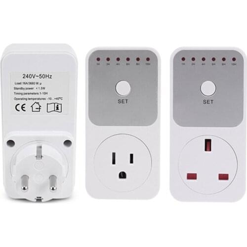 Smart Control Countdown Timer Switch Plug-In Socket Auto Shut Off Outlet
