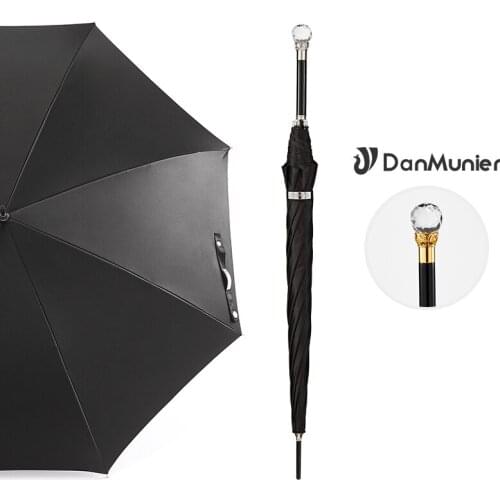 Long Handle Luxury Umbrella Women Gold Sun Rain Large Fashion Simple Parasol Vintage High Quality Umbrella U5B