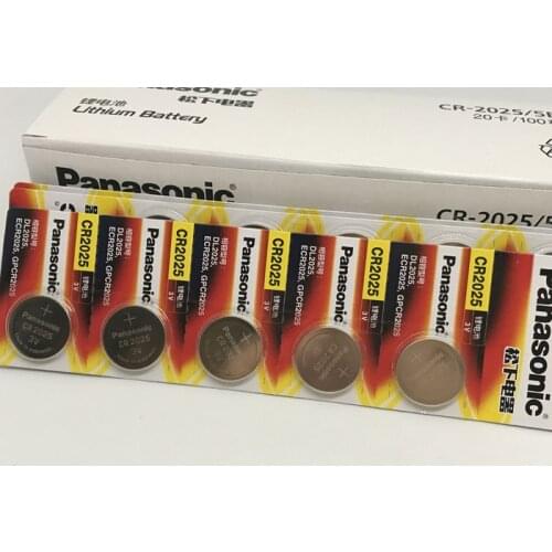 100pcs/lot Panasonic CR2025 3V Button Cell Coin Battery for Watch Toys Computer Calculator Control CR 2025 Batteries