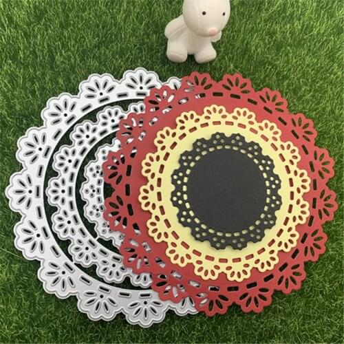 3pcs/set Circle Border Metal stencil mold Cutting Dies decoration scrapbook die cuts Album Paper Craft Embossing DIY Card Crafts