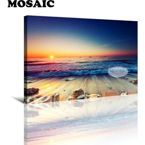 Diamond Embroidery 5D diy diamond Painting Cross Stitch, kits,Sunset Wave picture,Diamond Mosaic ,Home Decor B163