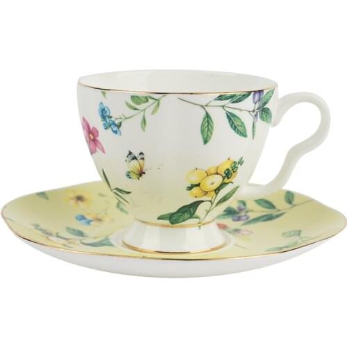 English Afternoon Vintage Tea Cup Set China Coffee Cup Porcelain Small Luxury Suit Ceramic Tea Tasse A Cafe Drinkware AA60BD