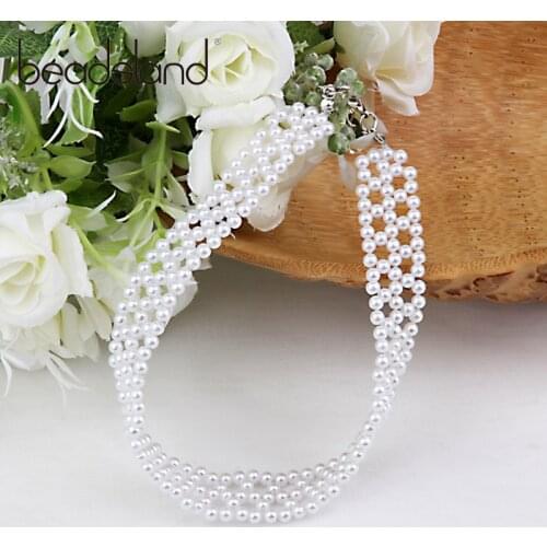 Beadsland Graceful Chokers Necklaces Simulated-pearl Handiwork Fashion Office/career For Woman Girl Party Festival Gift 40152