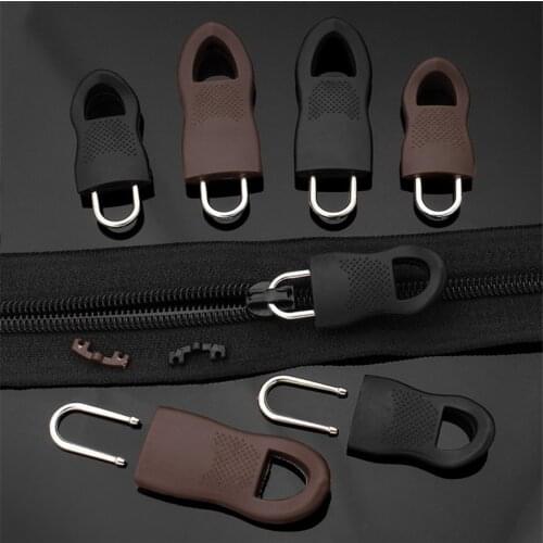 Free Shipping Replacement Zipper Tag Zip Fixer for Clothes Black Zipper Pull Fixer for Travel Bag Suitcase Clothes Tent Backpack