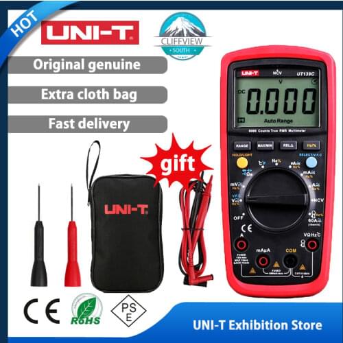 UNI-T UT139C UNIT Digital Multimeter Auto Range True RMS Meter Capacitor Tester Handheld 6000 Count Voltmeter Temperature