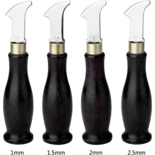 1 Pcs Ebony Handle Leather Edge Creaser Leathercraft Marking Edge Decorate Line Tool Blade Shallow Groove Press Line