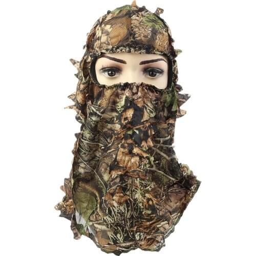 For men and women headgear Camouflage Cap Outdoor Tactical Hood Hunting Hood Riding Hood 3D Leafy Face Mask