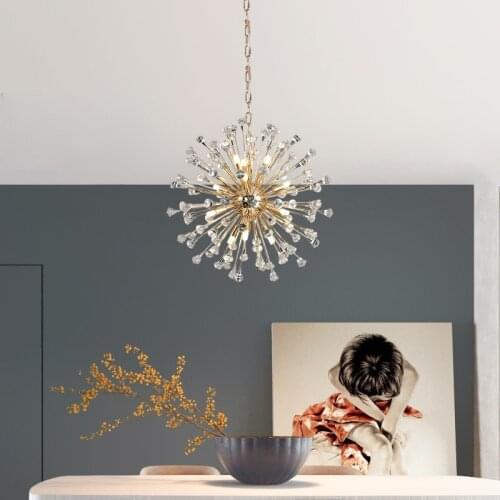 Creative restaurant chandelier Nordic post-modern dining table lamp bar porch corridor simple LED crystal lighting