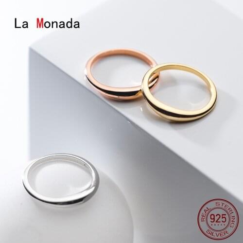 La Monada 49-57mm Silver Ring 925 Korean Rings For Women Silver 925 Sterling Jewelry Plain Stylish Rings For Girls Wedding Blank