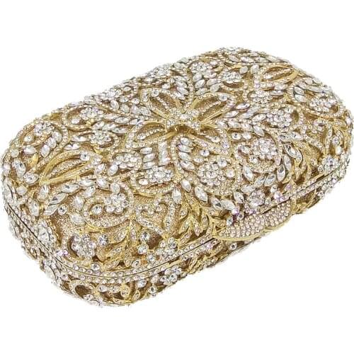 Hot sale Rhinestone Clutch Party Bag Women Wedding Bag Party Bag Party bag Crystal jaw-dropping color handbag