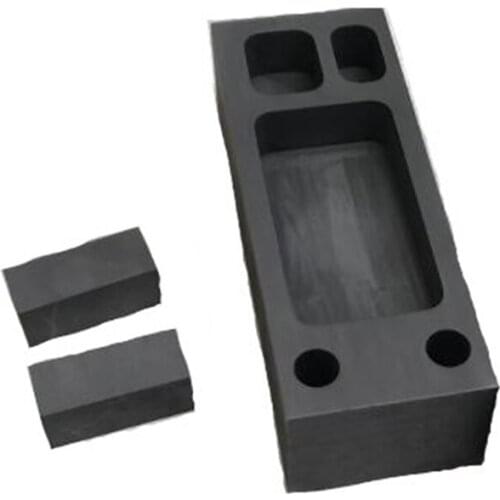 Uclio Graphite Ingot Casting Mold Double-Sided Four-Hole Ingot Casting Mould for Melting Refining Metal Jewelry Gold