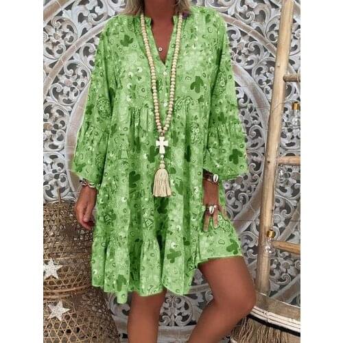 Fashion Summer Dress Casual Robe Femme Elegant Zomer Jurk Print Beach Dresses Vestido De Festa Loose and Comfortable