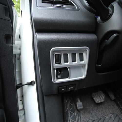 Foal Burning Car Chrome Headlights Switch Protection Circle Trim Cover Sticker for Renault Koleos for Samsung QM6 LHD 2017 2018