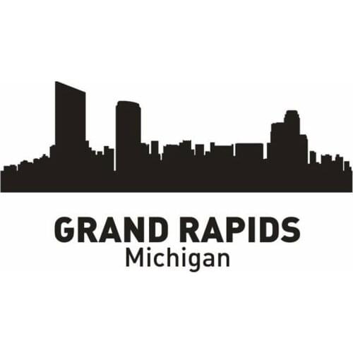 GRAND RAPIDS City Decal Landmark Skyline Wall Stickers Sketch Decals Poster Parede Home Decor Sticker