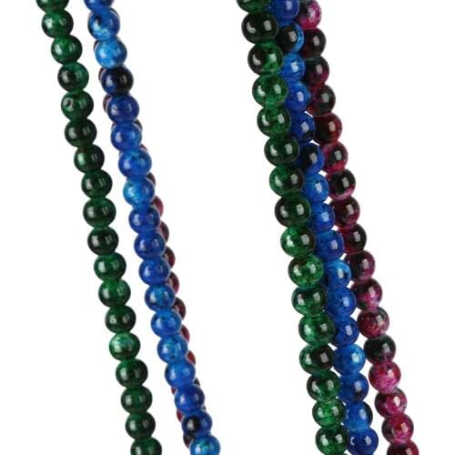 Latest Designed 6mm 140pcs Assorted Colorful Glass Round Loose Spacer Beads For Craft Jewelry Garment Sewing Accessories