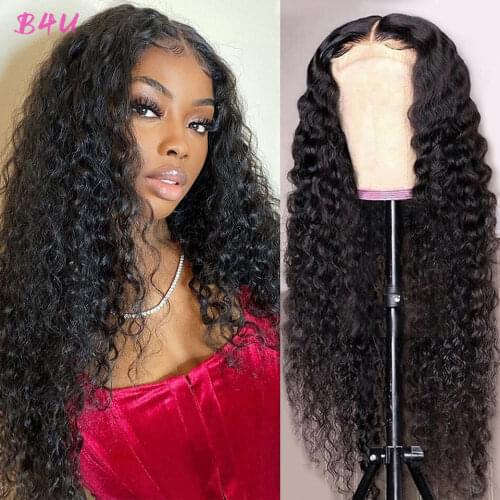 Deep Wave Lace Front Human Hair Wigs For Women 13x4 Lace Frontal Wigs Brazilian Kinky Curly Lace Closure Wig Remy 4x4 Lace Wig