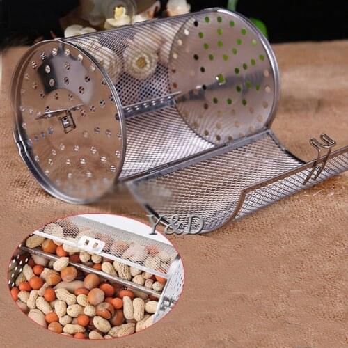 6 inch Drum Stainless Steel Oven Parts Grilled Cage Rotary Roasted Coffee Beans Roasted Cage Accessories Cooking Tools bakeware