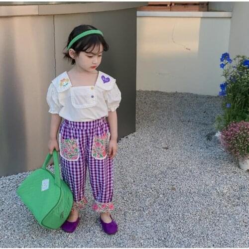 Retail 2021 New Baby Girls Printed Cotton Casual Fashion Long Sleeve Sets, Top + Skirts or Pants 3-8T