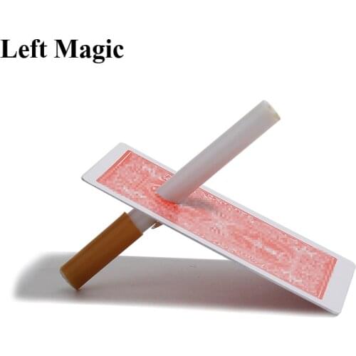 Cigarette Thru Through Card Close Up Magic Tricks For Professional Magician Magic Illusions Stage Truco De Magia Easy To Do