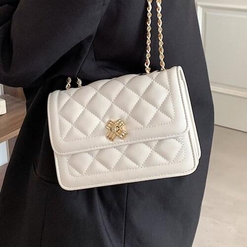 Quilted Chain Shoulder Bags Lattice Small Messenger Bag Ladies 2PCS/SET Square Designer Handbags Diamond Lattice Crossbody Bags