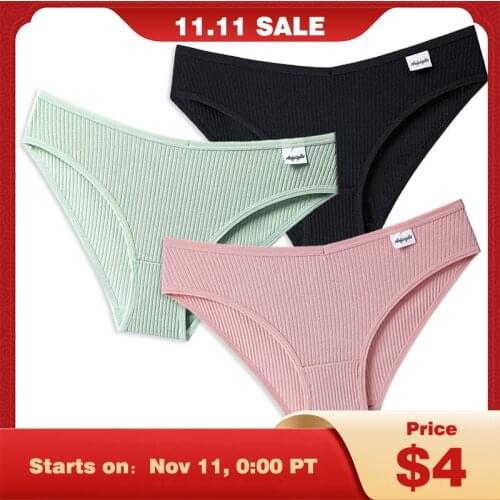 Cotton Panties Women Underpants Sexy Panties Female Briefs Ladies Knickers Girls Low-Rise Underwear Plus Size Pantys Lingerie