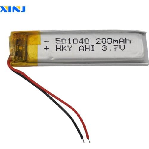 XINJ 3.7V 200 mAh li-po Lithium Polymer Battery Accumulator Li ion For MP3 Music player GPS Sat nav car DVC DVR Camera 501040